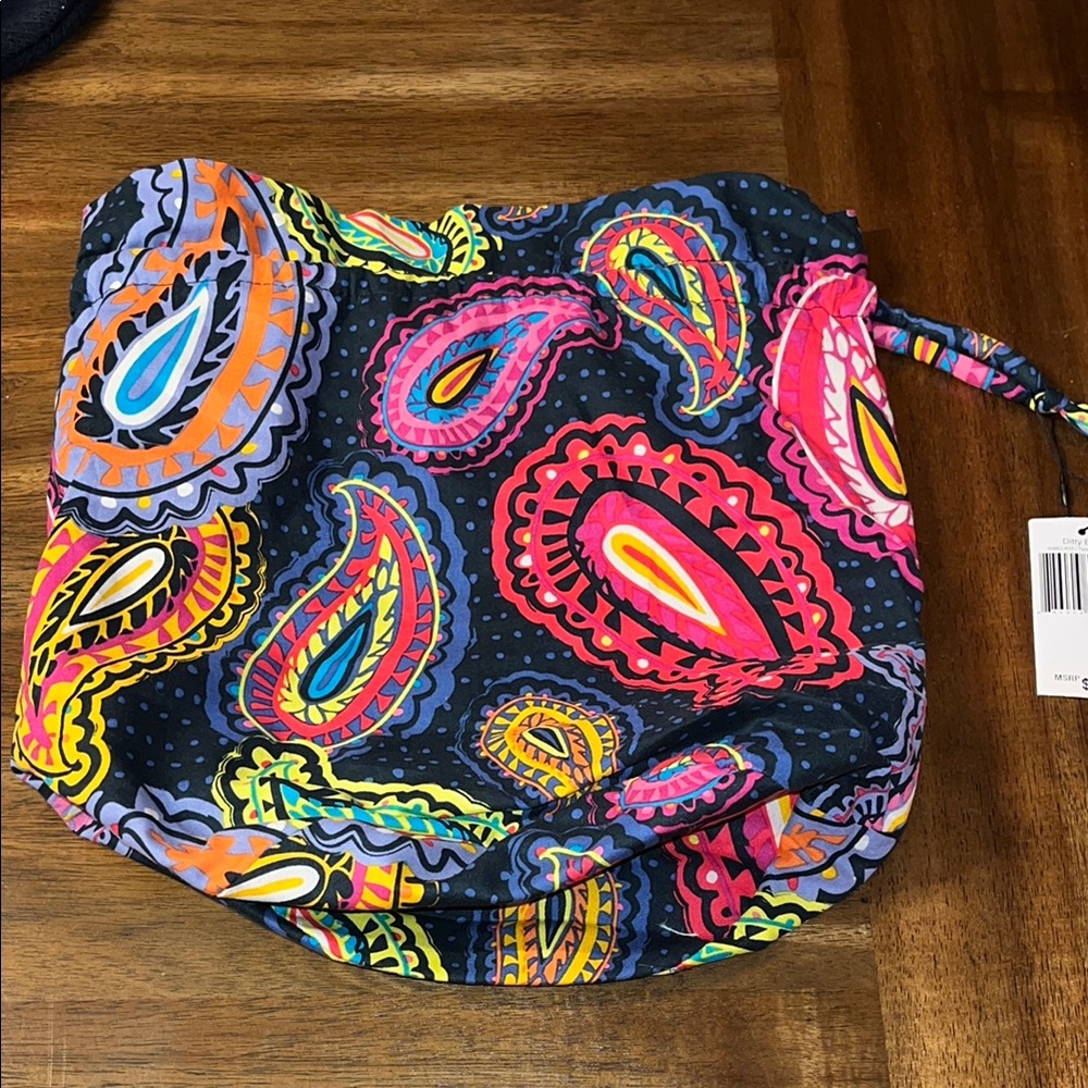 New Vera Bradley Ditty Bag Twlighy Paisley Colorful
